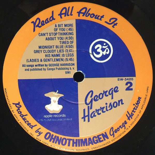 Buy George Harrison : Extra Texture (Read All About It) (LP, Album