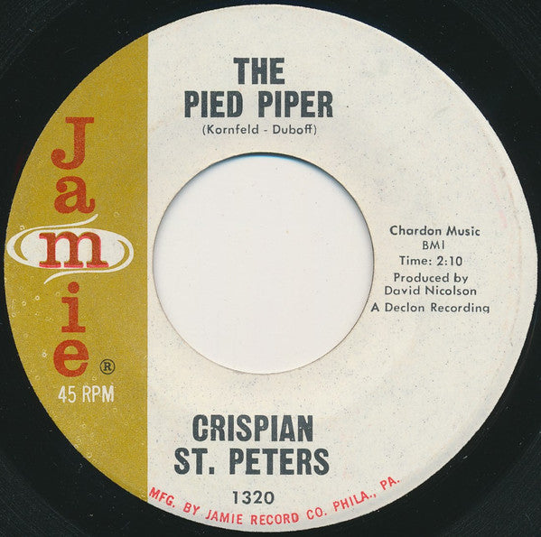 Crispian St. Peters : The Pied Piper / Sweet Dawn My True Love (7", Single)