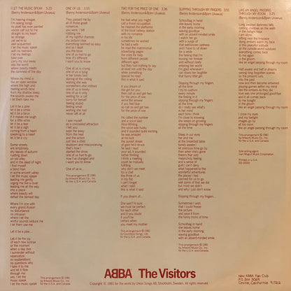 ABBA : The Visitors (LP, Album, Club, crc)
