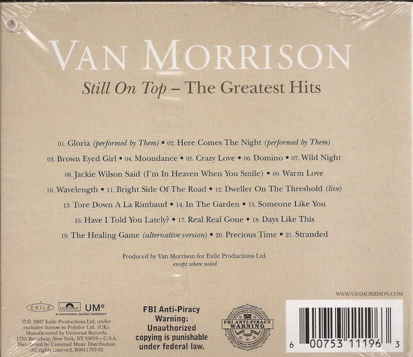 Van Morrison : Still On Top - The Greatest Hits (CD, Comp, RM, Dig)