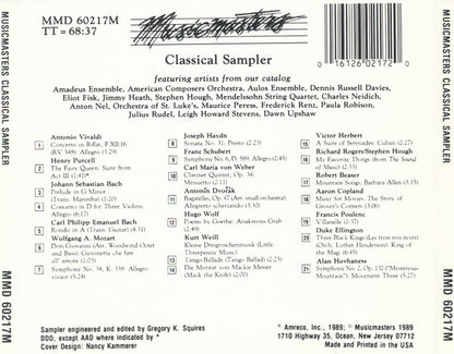Various : Classical Sampler (CD, Smplr)