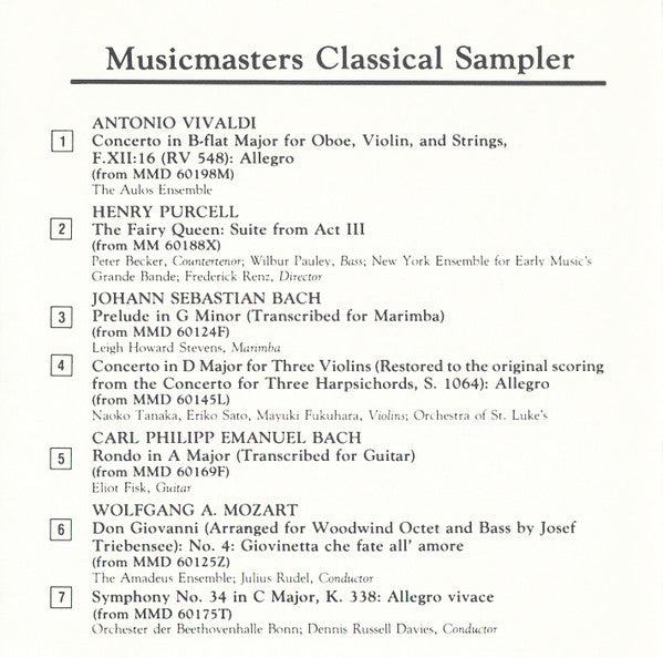 Various : Classical Sampler (CD, Smplr)