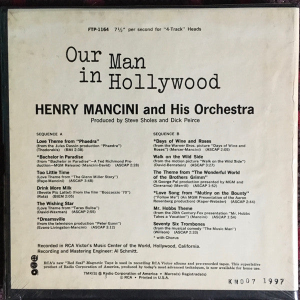 Henry Mancini : Our Man In Hollywood (Reel, 4tr Stereo, 7" Reel)