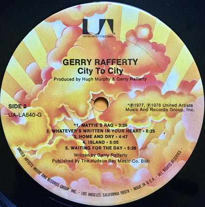 Gerry Rafferty : City To City (LP, Album, Ter)