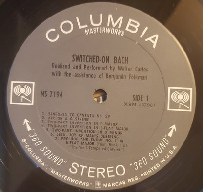 Walter Carlos : Switched-On Bach (LP, Album, Ter)