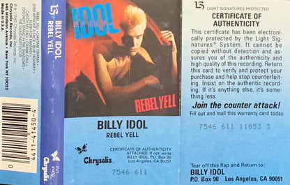 Billy Idol : Rebel Yell (Cass, Album, Num, LS )