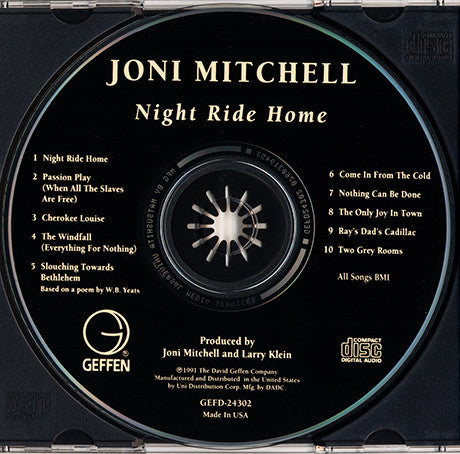 Joni Mitchell : Night Ride Home (CD, Album, RE, Mat)