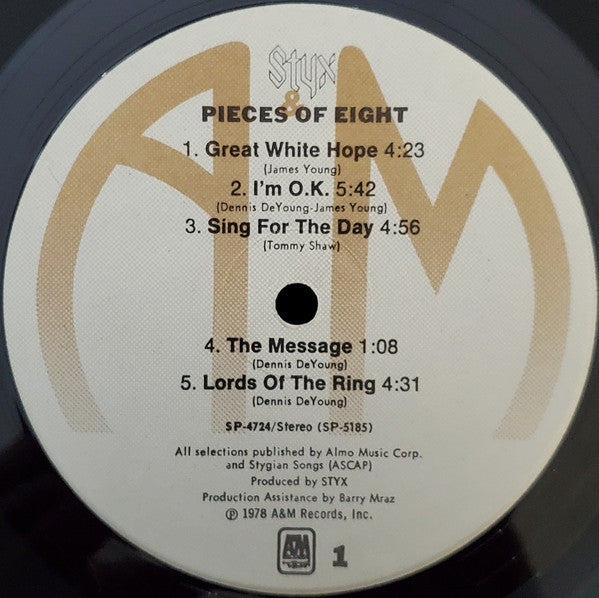 Styx : Pieces Of Eight (LP, Album, Gat)