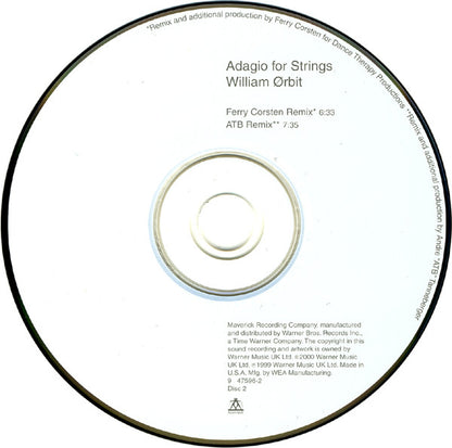 William Ørbit* : Pieces In A Modern Style (CD, Album + CD, Single)