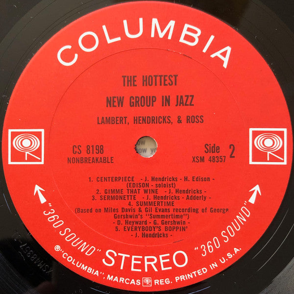 Lambert, Hendricks & Ross with the Ike Isaacs Trio* featuring Harry Edison : The Hottest New Group In Jazz (LP, RE)
