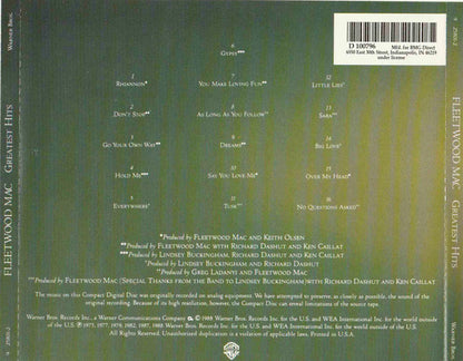 Fleetwood Mac : Greatest Hits (CD, Comp, Club, RE, Den)