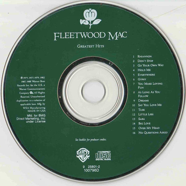Fleetwood Mac : Greatest Hits (CD, Comp, Club, RE, Den)