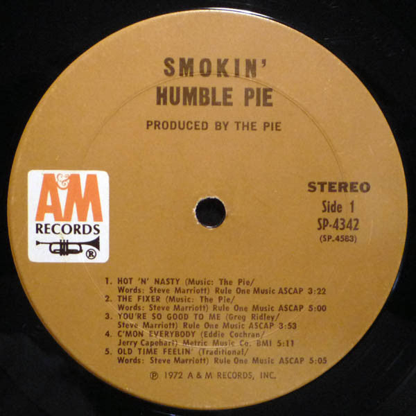 Humble Pie : Smokin' (LP, Album, Pit)