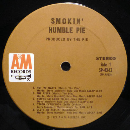 Humble Pie : Smokin' (LP, Album, Pit)