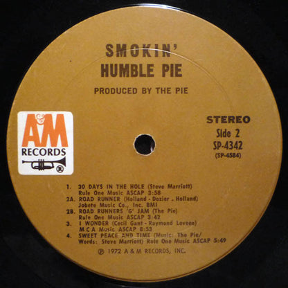 Humble Pie : Smokin' (LP, Album, Pit)