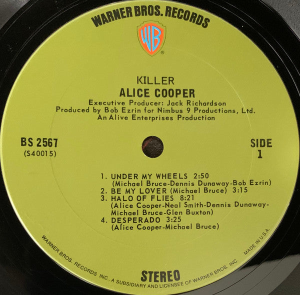 Alice Cooper : Killer (LP, Album, San)