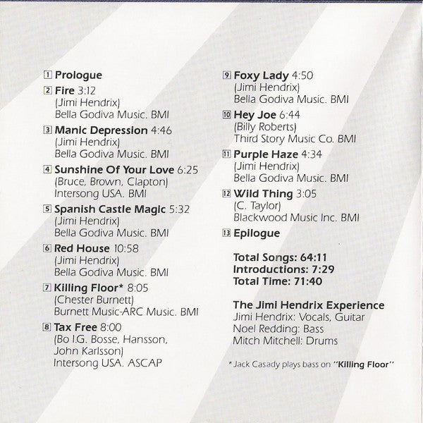 The Jimi Hendrix Experience : Live At Winterland (CD, Club)