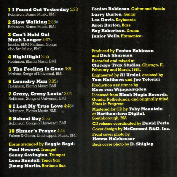 Fenton Robinson : Nightflight (CDr, Album, RP)