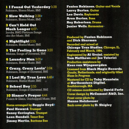 Fenton Robinson : Nightflight (CDr, Album, RP)