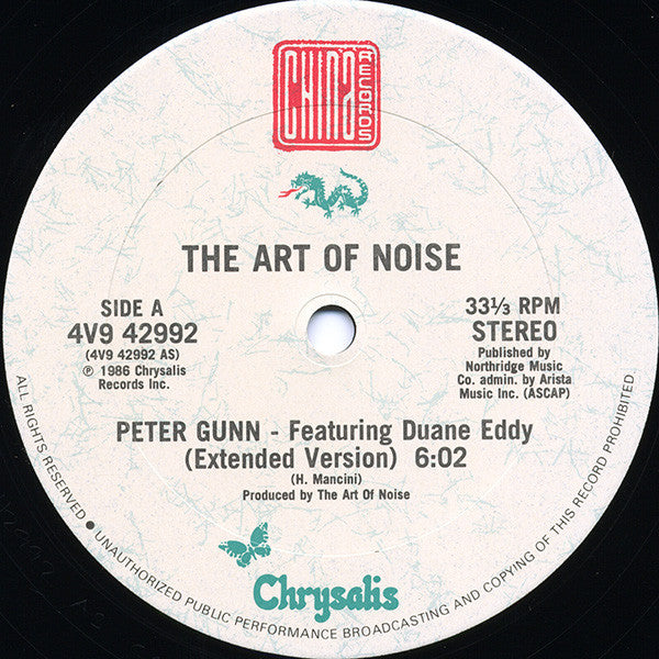 The Art Of Noise Featuring Duane Eddy : Peter Gunn (Extended Version) (12", Single, Car)