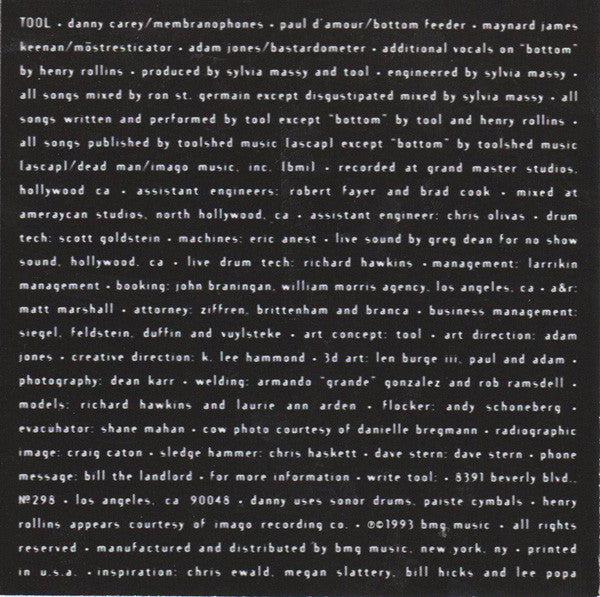 Tool (2) : Undertow (CD, Album, Club, RP)