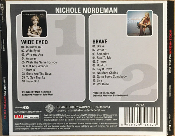 Nichole Nordeman : Wide Eyed / Brave (2xCD, Comp)