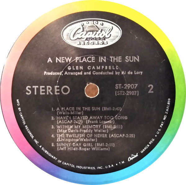 Glen Campbell : A New Place In The Sun (LP, Album, Scr)