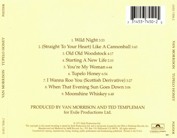 Van Morrison : Tupelo Honey (CD, Album, RE, RM)