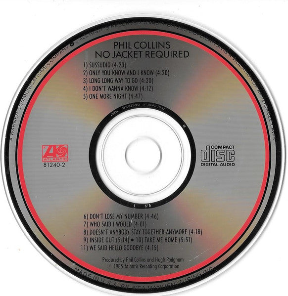 Phil Collins : No Jacket Required (CD, Album, RE, Den)