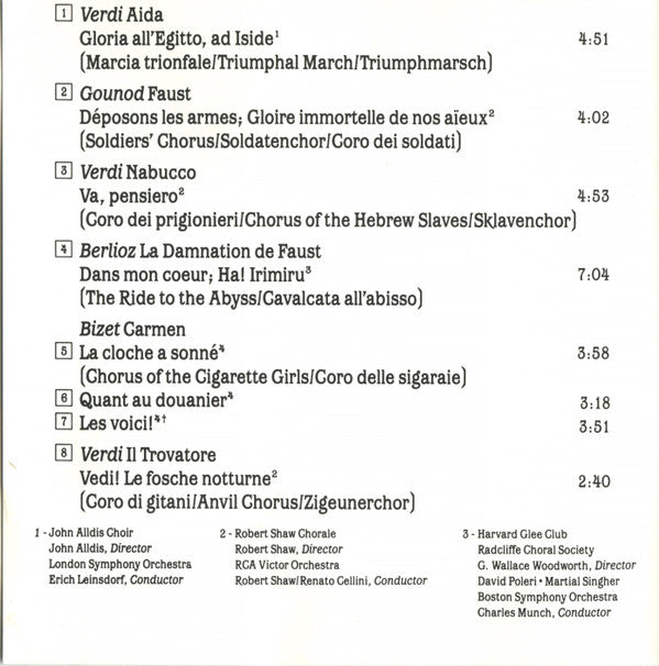 Various : Opera Choruses (CD, Album)