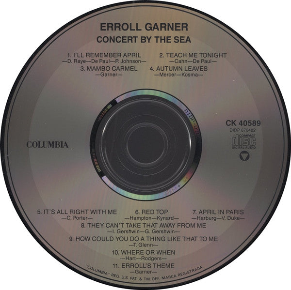 Erroll Garner : Concert By The Sea (CD, Album, RE, RM)