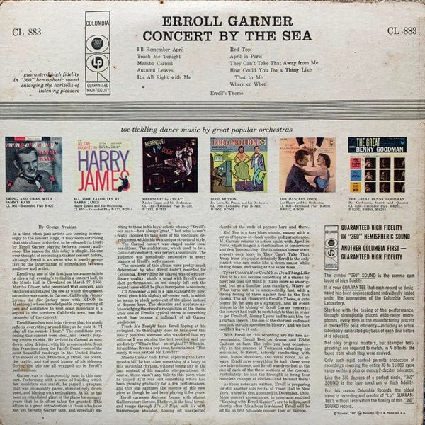 Erroll Garner : Concert By The Sea (LP, Album, Mono, Hol)