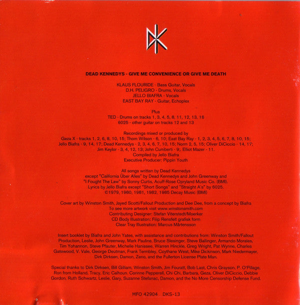 Dead Kennedys : Give Me Convenience Or Give Me Death (CD, Comp, RE, RM)