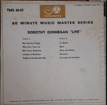 Dorothy Donegan : Live (Reel, 4tr Stereo, Album)