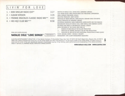Natalie Cole : Livin' For Love (CD, Single)