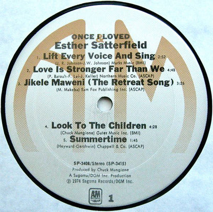 Esther Satterfield : Once I Loved (LP, Album, RE, Ter)