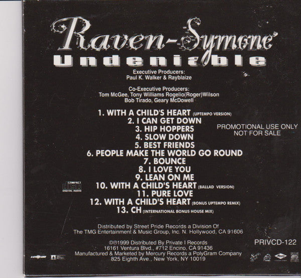 Raven-Symoné* : Undeniable (CD, Album, Promo)