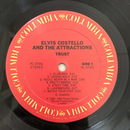 Elvis Costello And The Attractions* : Trust (LP, Album, Pit)