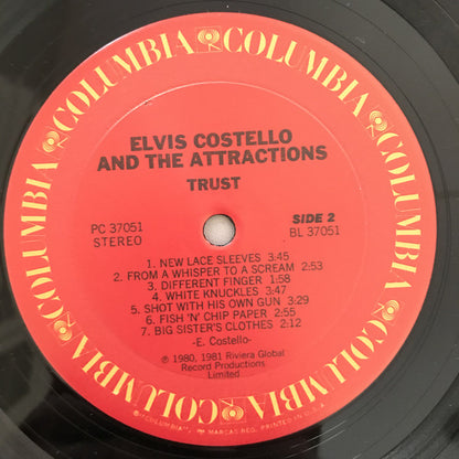 Elvis Costello And The Attractions* : Trust (LP, Album, Pit)