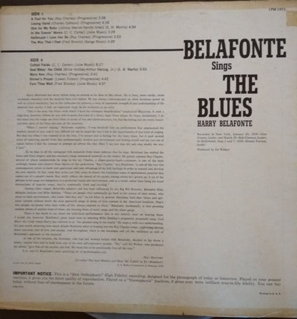 Harry Belafonte : Belafonte Sings The Blues (LP, Album, Mono)