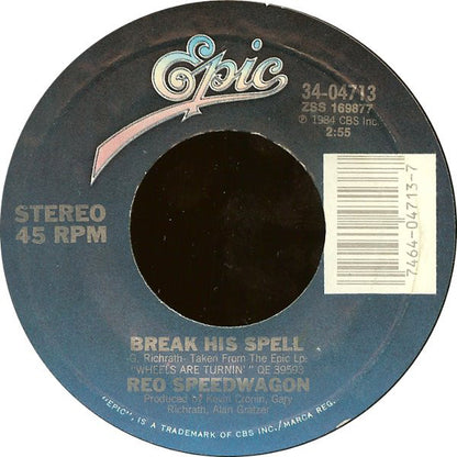 REO Speedwagon : Can't Fight This Feeling (7", Single, Styrene, Pit)