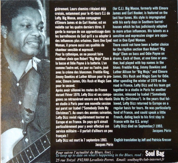 Lefty Dizz featuring Big Moose Walker* : Shake For Me (CD, Album, RE, RM)