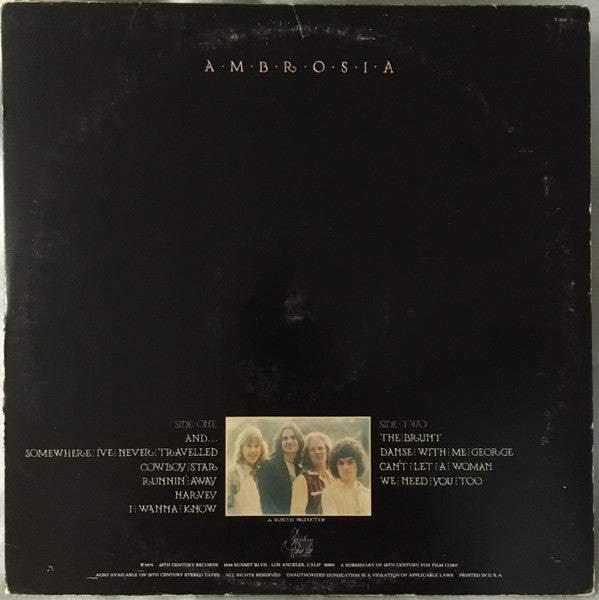 Ambrosia (2) : Somewhere I've Never Travelled (LP, Album, Ter)