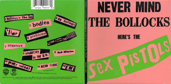 Sex Pistols : Never Mind The Bollocks Here's The Sex Pistols (CD, Album, RE, car)
