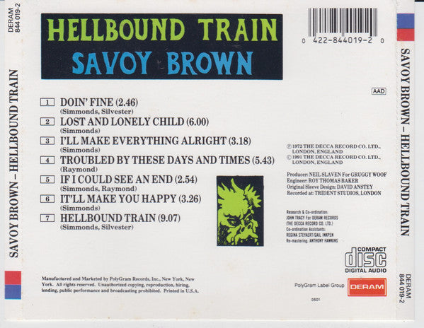 Savoy Brown : Hellbound Train (CD, Album, RE, RM)