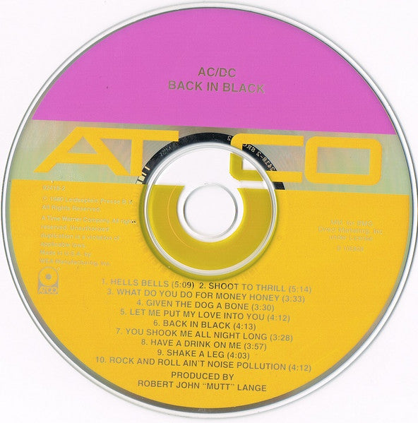 AC/DC : Back In Black (CD, Album, Club, RE, RM, Spe)