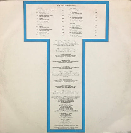 Jack Bruce : At His Best (2xLP, Comp, Scr)