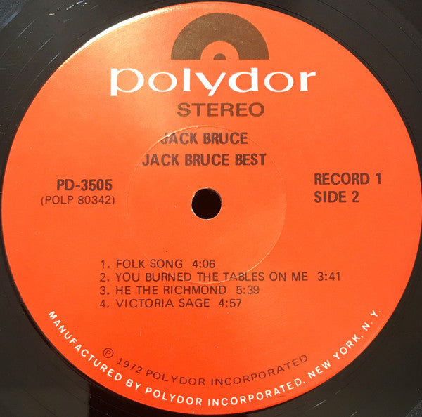 Jack Bruce : At His Best (2xLP, Comp, Scr)