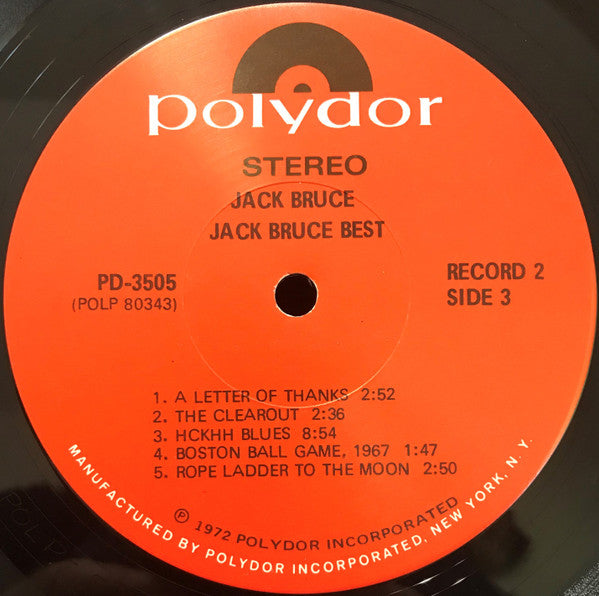 Jack Bruce : At His Best (2xLP, Comp, Scr)