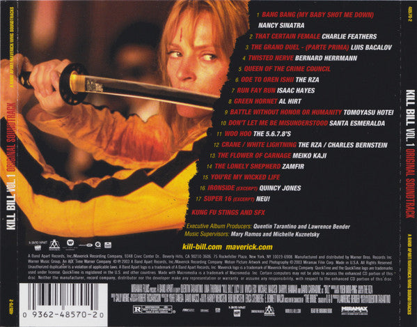 Various : Kill Bill Vol. 1 (Original Soundtrack) (CD, Album, Enh, RE, Cin)